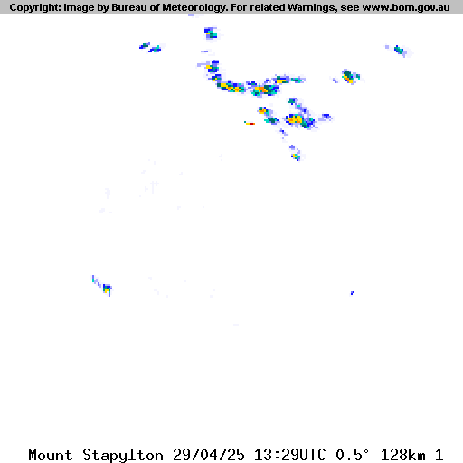 BOM Radar Image - Brisbane 128km Coverage
